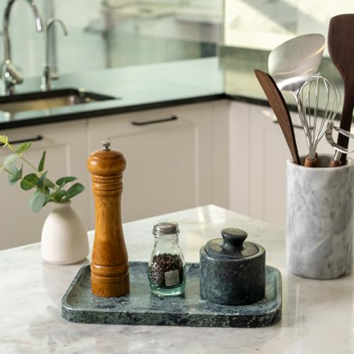 Marble Tray 12"x8" Marble Vanity Tray for Countertop Bathroom Kitchen Dresser