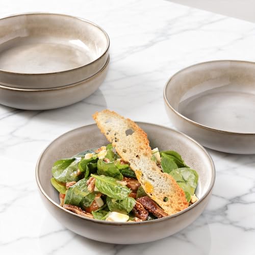 8.75'' Large Ceramic Pasta Bowls (4 Count)