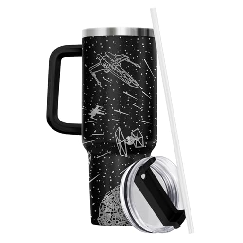 Space Galaxy Sci Fi Falcon 40 oz Tumbler with Handle