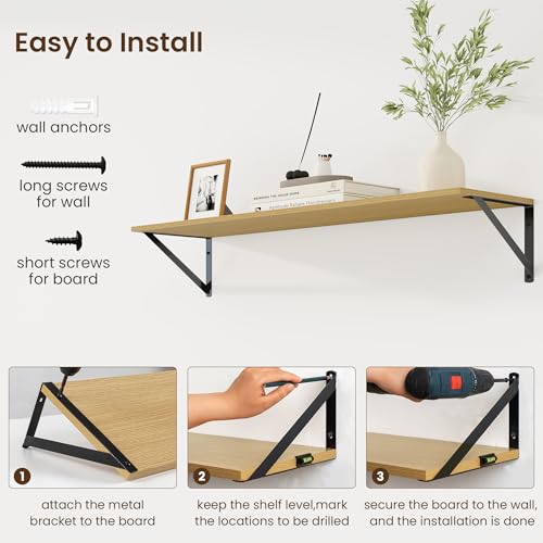 Deep Floating Shelves for Wall