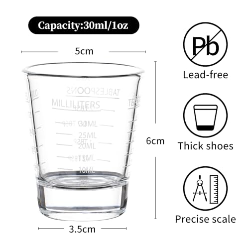 Shot Glasses Measuring cup Espresso Shot Glass Liquid Heavy Wine 2 Pack 26