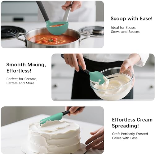 Silicone Kitchen Cooking Utensils Set (14 Count)