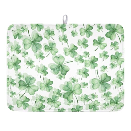 St Patrick's Day Dish Drying Mat for Kitchen Counter