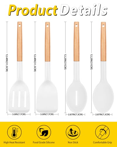 Pack of 4 Silicone Cooking Utensils Set (4 Count)