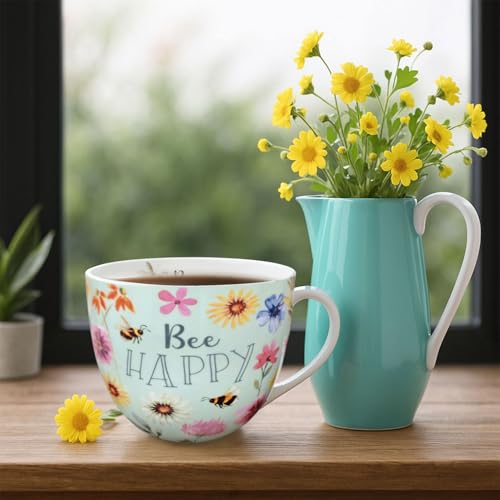 20 oz Bees & Flowers Coffee Hug Mug
