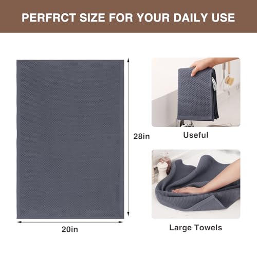 100% Cotton Oversized Waffle Weave Kitchen Towels 6 (6 Count)