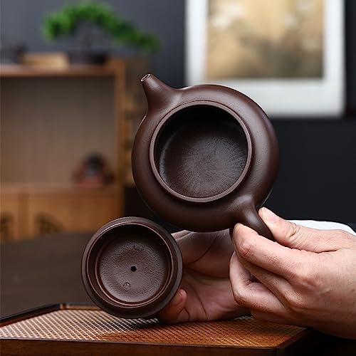 Teapot Chinese Gongfu Genuine Black Clay Zisha 10oz Classics Fanggu Pot Infusers Tea