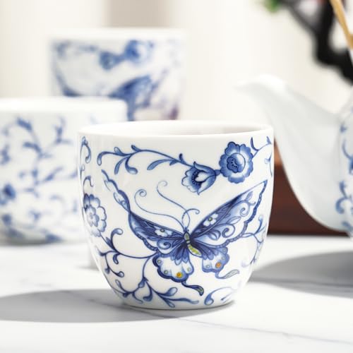 Chinese Blue and White Porcelain Tea Set with 1 Teapot Set
