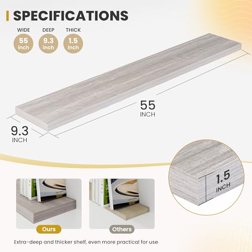 55 Inch Floating Shelves