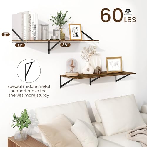 Floating Shelves for Wall (2 Count)