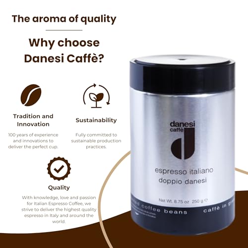 Danesi Caffe Doppio Whole Bean Coffee (8.75 Ounce)