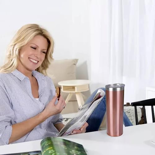 20 oz Skinny Tumblers with Lid and Straw (8 Count)