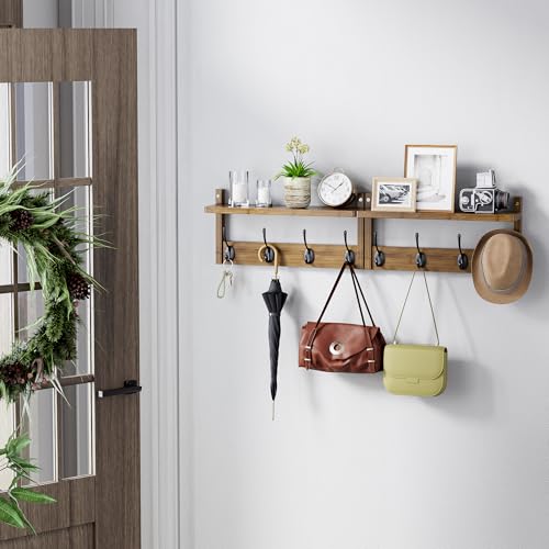 Coat Rack with Shelf Wall Mount (2 Count)