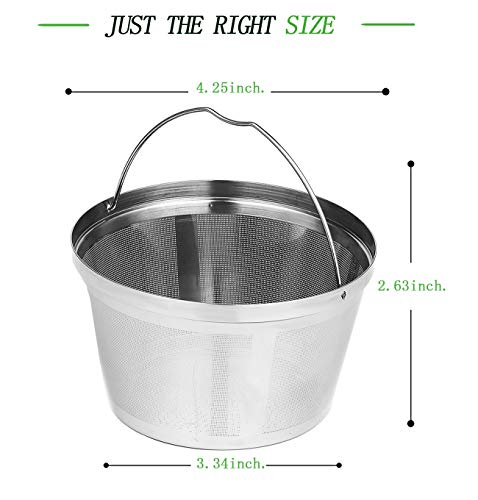 Stainless Steel Reusable Coffee Filters Basket 8 12 Cup Sturdy Permanent Coffee Filter fit for Mr. Coffee Black