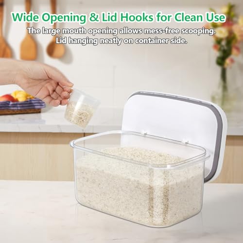Airtight 12 Lbs Flour Sugar Storage Containers 6.34 Qt Rice Holder BPA Free