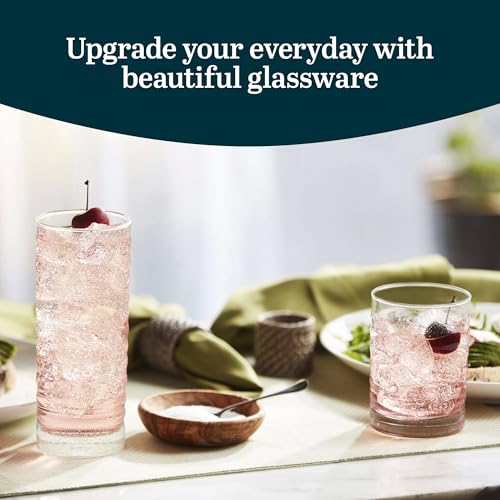 Pueblo Tumblers and Rocks Glass Cups Set (16 Count)