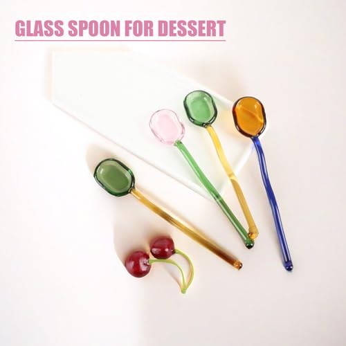 5 Pieces Glass Spoons (5 Count)