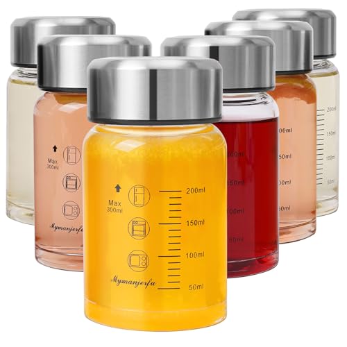 Glass Juice Bottles 6 Pack 10 oz (6 Count)