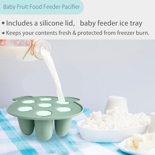 Silicone Baby Food Freezer Tray with Teething Popsicle Molds