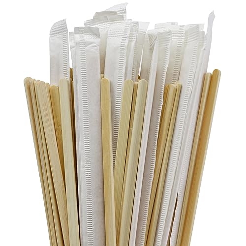100Pcs Bamboo Coffee Stirrers Individually Wrapped