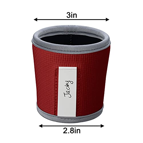 8pcs Anti Slip Neoprene 2.5mm Thick Collapsible Heat Resistant Coffee Cup Insulated Sleeve for Coffee (8 Count)