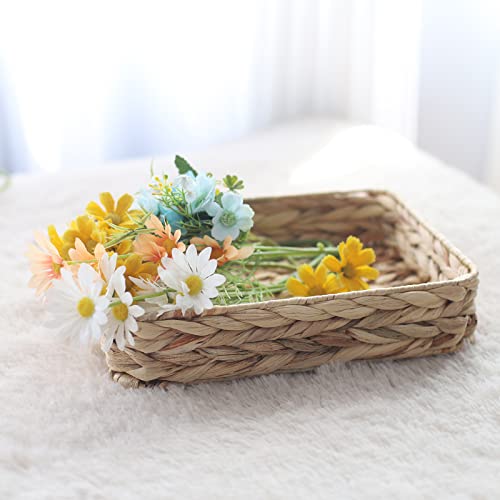 Water Hyacinth Woven Serving Tray Rectangular Hand