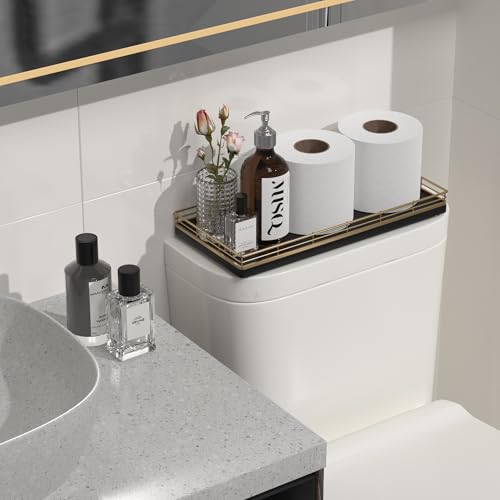 Oak Bathroom Toilet Tank Tray
