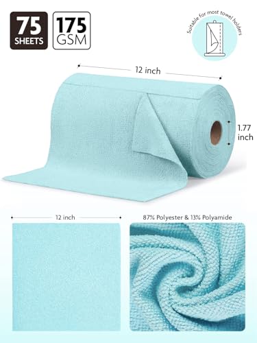 Microfiber Cleaning Cloth Roll (75 Count)