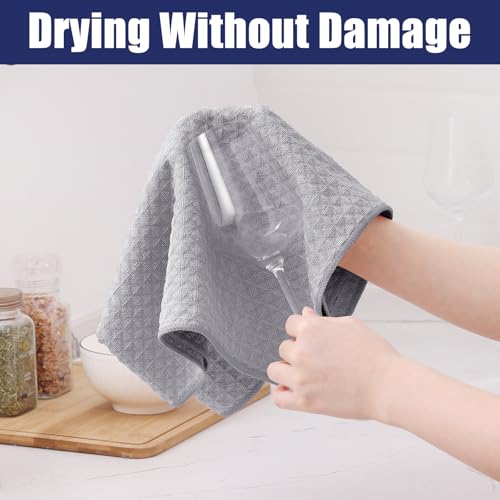 Microfiber Waffle Weave Kitchen Dish Cloths (12 Count)