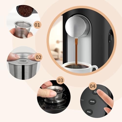 2 Pack Stainless Steel Reusable Pods for Ninja Dual Brew CFP101 and PB051 (2 Count)