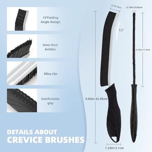 6Pcs Hard Bristle Crevice Cleaning Brush
