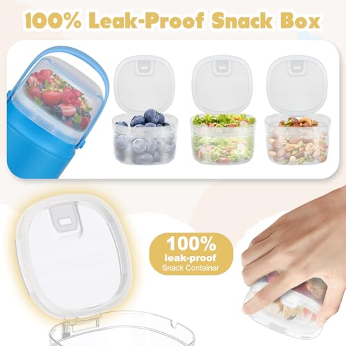 14 oz Soup Thermo for Hot Food with 7 oz Snack Container