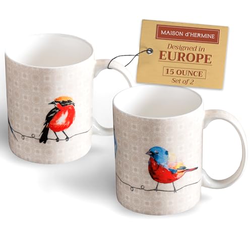 Coffee Mug with Handles Tea Cups (2 Count)