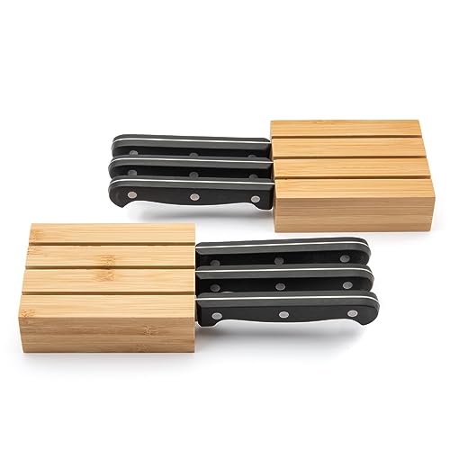 Premium Bamboo Knife Block Inserts