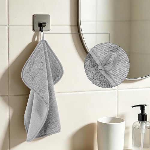 330 GSM Poly Blend Microfiber Shower Wash Cloth Face Towel (6 Count)