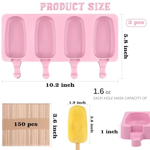 Large Silicone Popsicle Molds (3 Count)