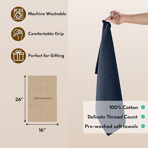 Cotton Kitchen Towel with Hanging Loop 16x26 inches (4 Count)