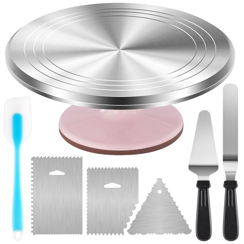Aluminum Cake Stand Turntable Set for Decorating Baking Kit