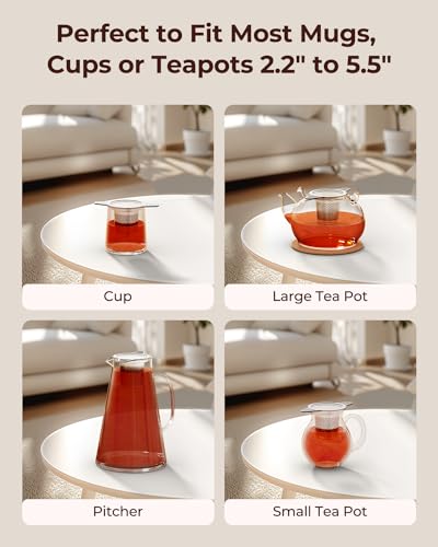 2 PCS 304 Stainless Steel Tea Infuser for Loose Leaf Tea Steeper (2 Count)