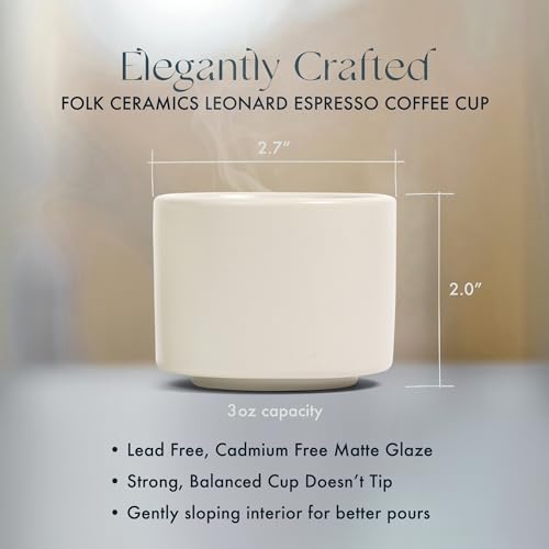 Leonard Ceramic Espresso Cups (2 Count)