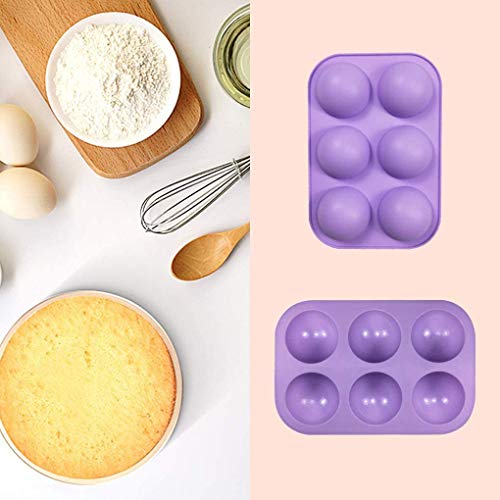 2 Pack 6 Cavity Semi Sphere Silicone Mold (2 Count)