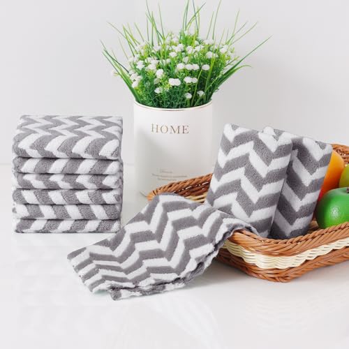 12 Pack Irregular Waves Kitchen Dish Cloths (12 Count)