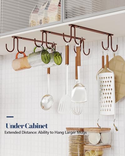 Mug Hooks Under Cabinet 3 Pack (3 Count)