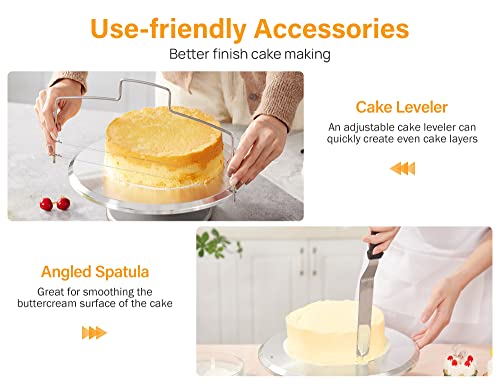 22 Aluminum Cake Stand Turntable Set for Decorating Baking Kit