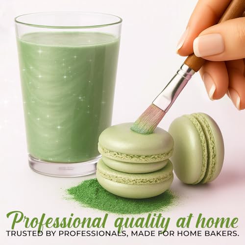 Bulk (20g) Luster Dust Edible Cake Decorations, Edible Luster Dust for Cakes Light Green Edible Luster Dust for Cupcake Decorations, Cake Drip, Edible Paint, Light Green Edible Shimmer Dust for Drinks