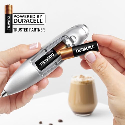 Powerful Milk Frother Wand With Duracell Batteries