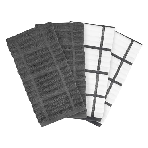 Solid & Coordinate Kitchen Towels (4 Count)