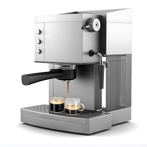 Espresso Double Spout Glass Coffee Cups with Handle