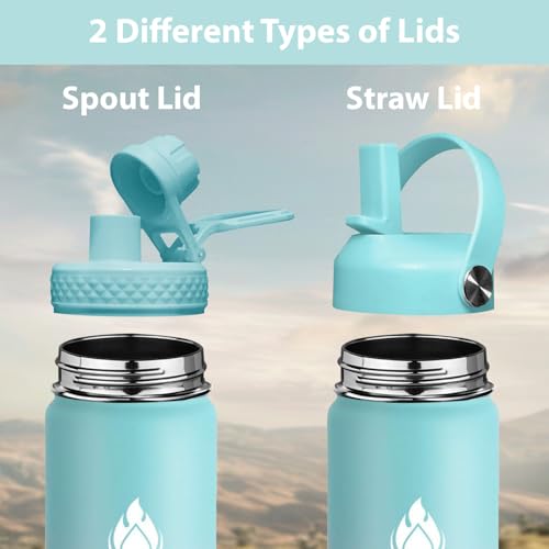 Water Bottle 32oz Double Wall Vacuum Insulated Leak Proof Stainless Steel Sports Water Bottle