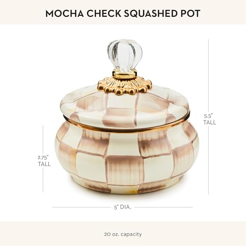 Enamel Squashed Pot